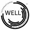 Логото на WELL Building Institute с кръгъл текст, проектирано от Интериорен дизайн Studio28a.