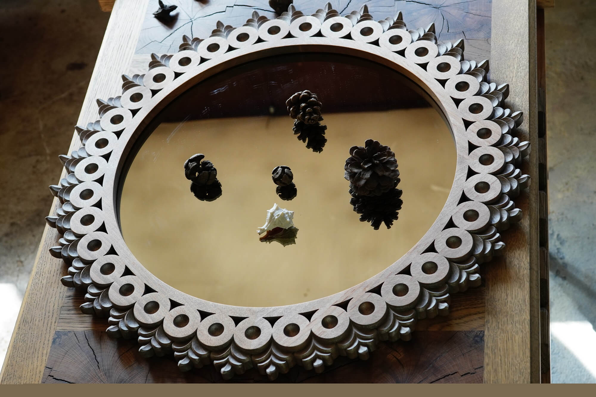 Огледало с дърворезбована рамка - Image 5