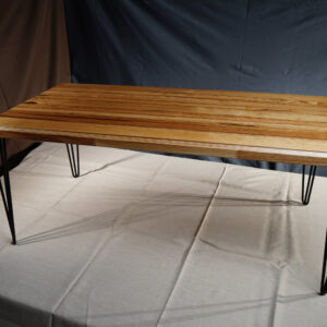 Wooden Table with Metal Legs "Linear Flow"